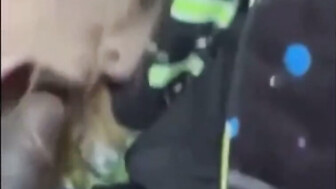 White Girl Has Sex with a Black Man in the Car