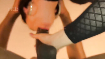 Cucks View of His Wife and Her Black Lover Fucking and Sucking