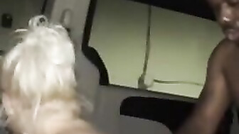 Coworker filming herself in her van fucking another coworker during break