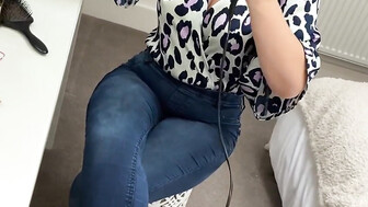 Cuckold wife was getting ready for lover and hubby filmed her