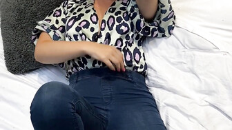 Cuckold wife was getting ready for lover and hubby filmed her