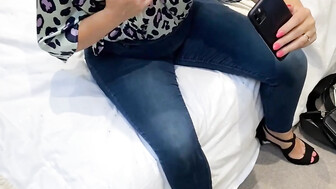 Cuckold wife was getting ready for lover and hubby filmed her