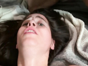 Sexy white teen had incredible gangbang with her endowed friends