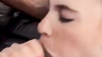 Latina tasting black dick for the first time