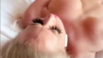 Getting hot and sweaty with my sexy blonde wife in beach front hotel