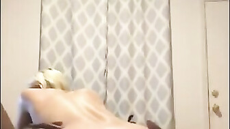 Young Blonde Trying Monster Black Cock