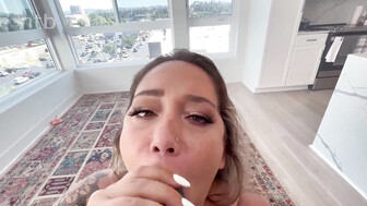 Freckles white babe gets that tight asshole drilled bareback by huge bbc