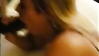 Sexy Blonde Hotwife Fucking Her Black Lover in a Their Bedroom