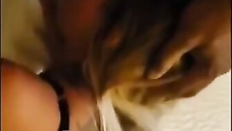 Sexy Blonde Hotwife Fucking Her Black Lover in a Their Bedroom