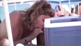 Wife Sucking Black Cock on The Beach