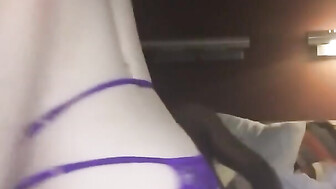 Sexy amateur purple lingerie and thick BBC
