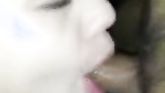 BBC mouthfucking and facial cumshot