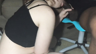 PAWG sucks and fucks BBC