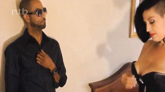 Slutty dressed brunette