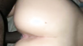 Blond Gf with big ass and creamy pussy