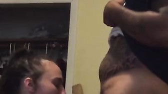 White Gf deep blowjob