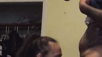 White Gf deep blowjob