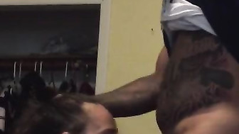 White Gf deep blowjob