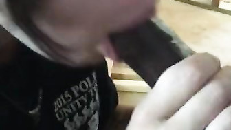 Slutty white gf sucks BBC