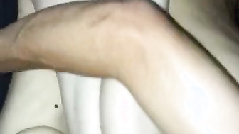 The husband takes a video as his friend fucks his excited wife