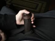 Black cock handjob
