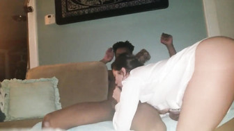 she rides a huge black cock