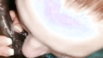 Sexy girl sucks and swallows