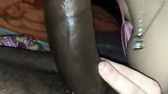 Hottie Sucks and Rides Black Cock