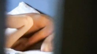 Hubby hides and watches over his wife