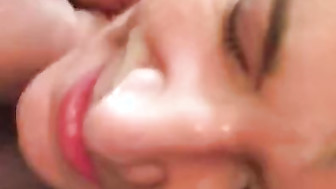 Sharing wife with a friend and let him cum