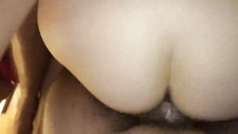 Double creampie by husband and his friend