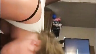 Hubby films wife with black bull
