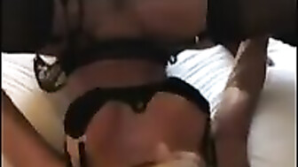 Wife in black stockings and BBC