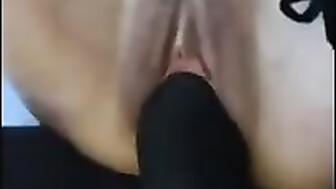 Wife in black stockings and BBC