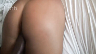 Hot Sexy Brunette Fucks and Sucks a Black Man