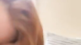 Redhead slut sucking Daddy’s dick