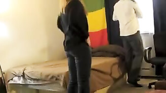 Hot wife fucks black dick and hubby watches