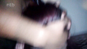 Horny redhead with tattoo enjoying huge black cock