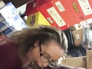 Coworkers at Family Dollar Store Stockroom Fucking