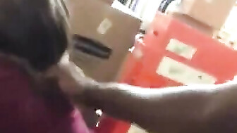 Coworkers at Family Dollar Store Stockroom Fucking