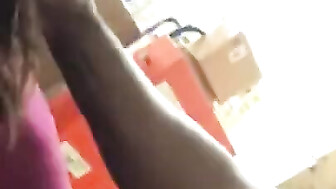 Coworkers at Family Dollar Store Stockroom Fucking