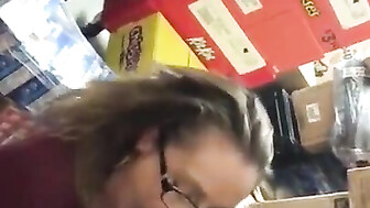 Coworkers at Family Dollar Store Stockroom Fucking