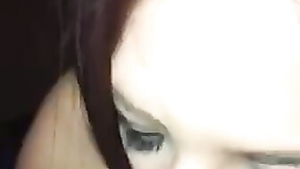 Young white whore eating BBC