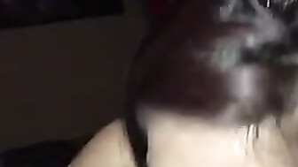 Young white whore eating BBC