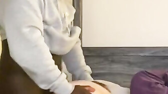 Big ass gf takes BBC creampie