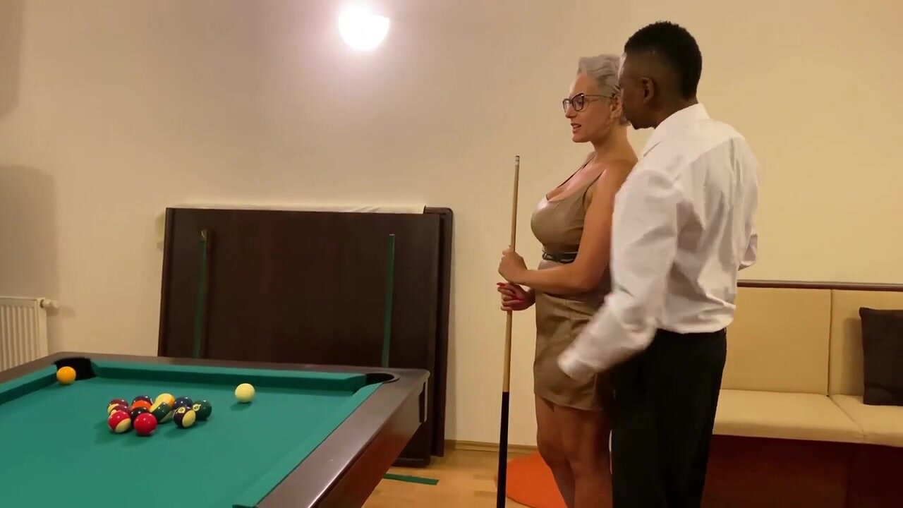 white wife fucked black pool table