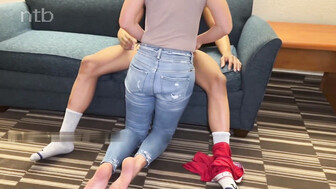 Hot BBC creampie for white hubby