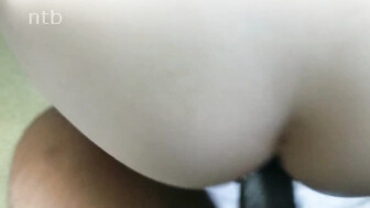 Busty white babe takes bbc bareback in her shaved pussy