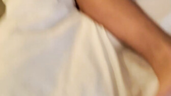 Horny babe fucks bwc in front of her husband