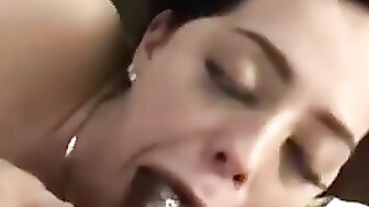 Young slut swallows bbc